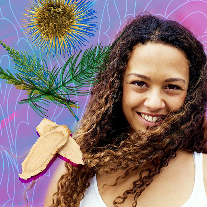 hair growth herbs woman with long hair and hair growth herbs